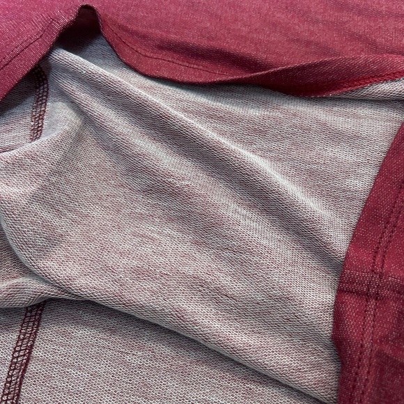 Yana K One Size Baby French Terry Poncho Tunic Dress Burgundy NWT - Picture 5 of 7